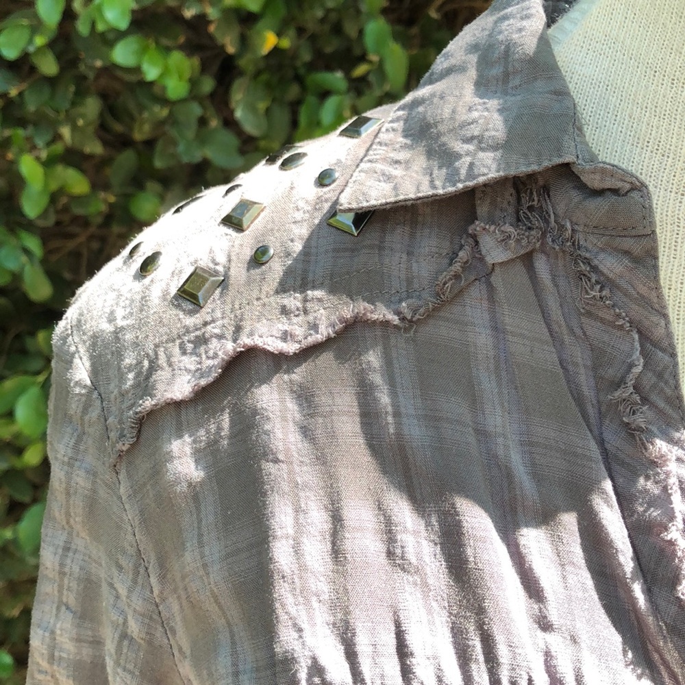 Button Down Blouse Size M (It’ A Small Medium) - image 4